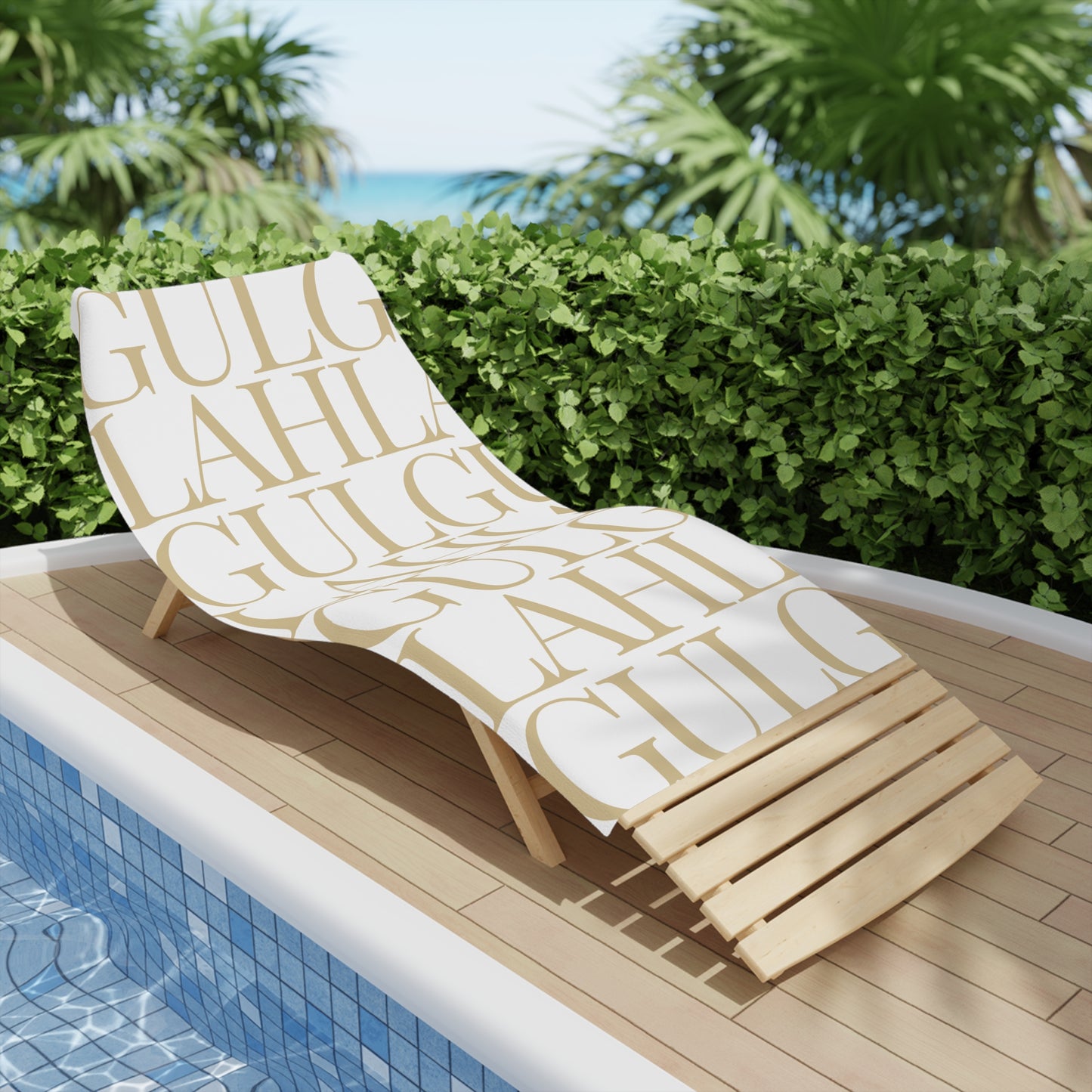 Gullah Composition Cream Beach Towel