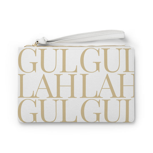 Gullah Composition Cream Clutch Bag