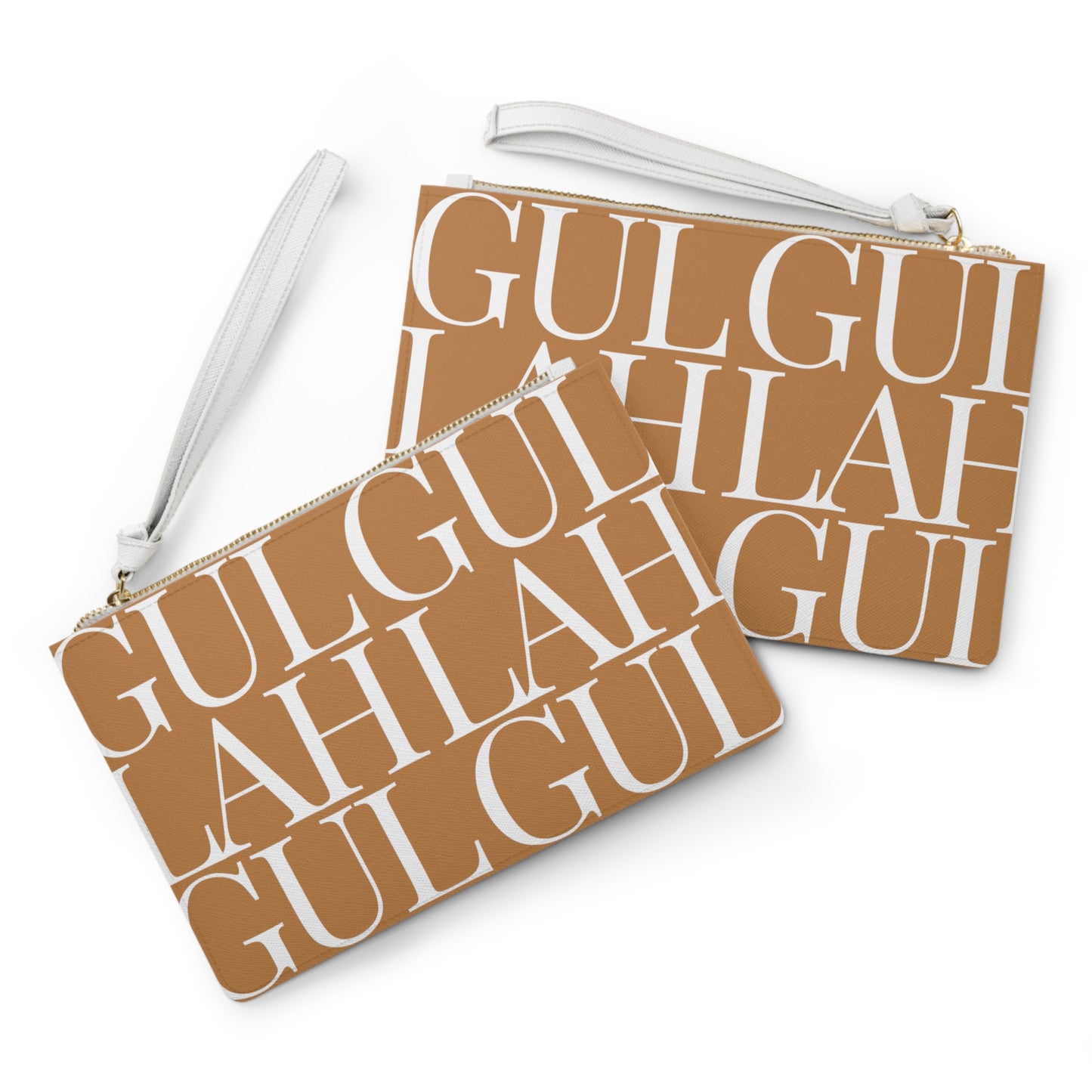 Gullah Composition Tan Clutch Bag