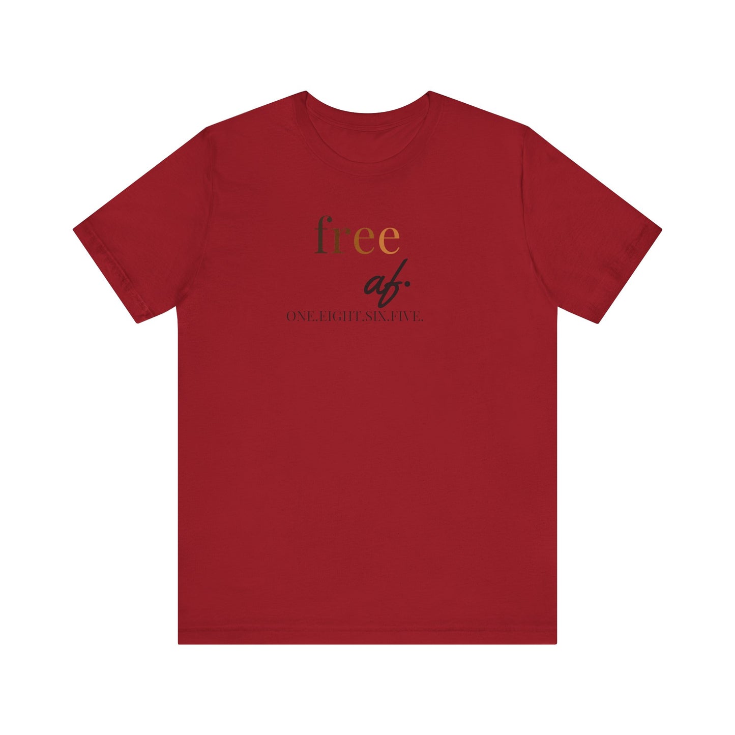 “free af.” Juneteenth Unisex Jersey Short Sleeve Tee