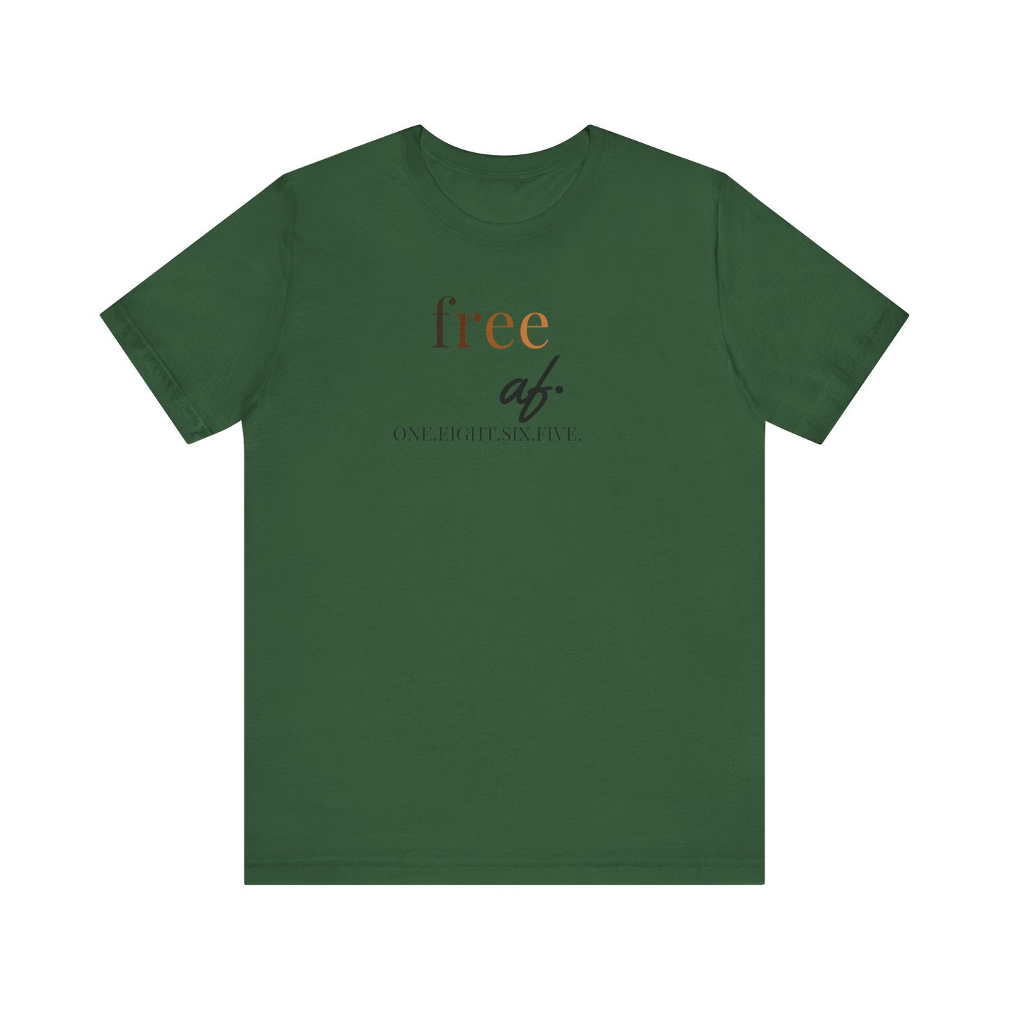 “free af.” Juneteenth Unisex Jersey Short Sleeve Tee