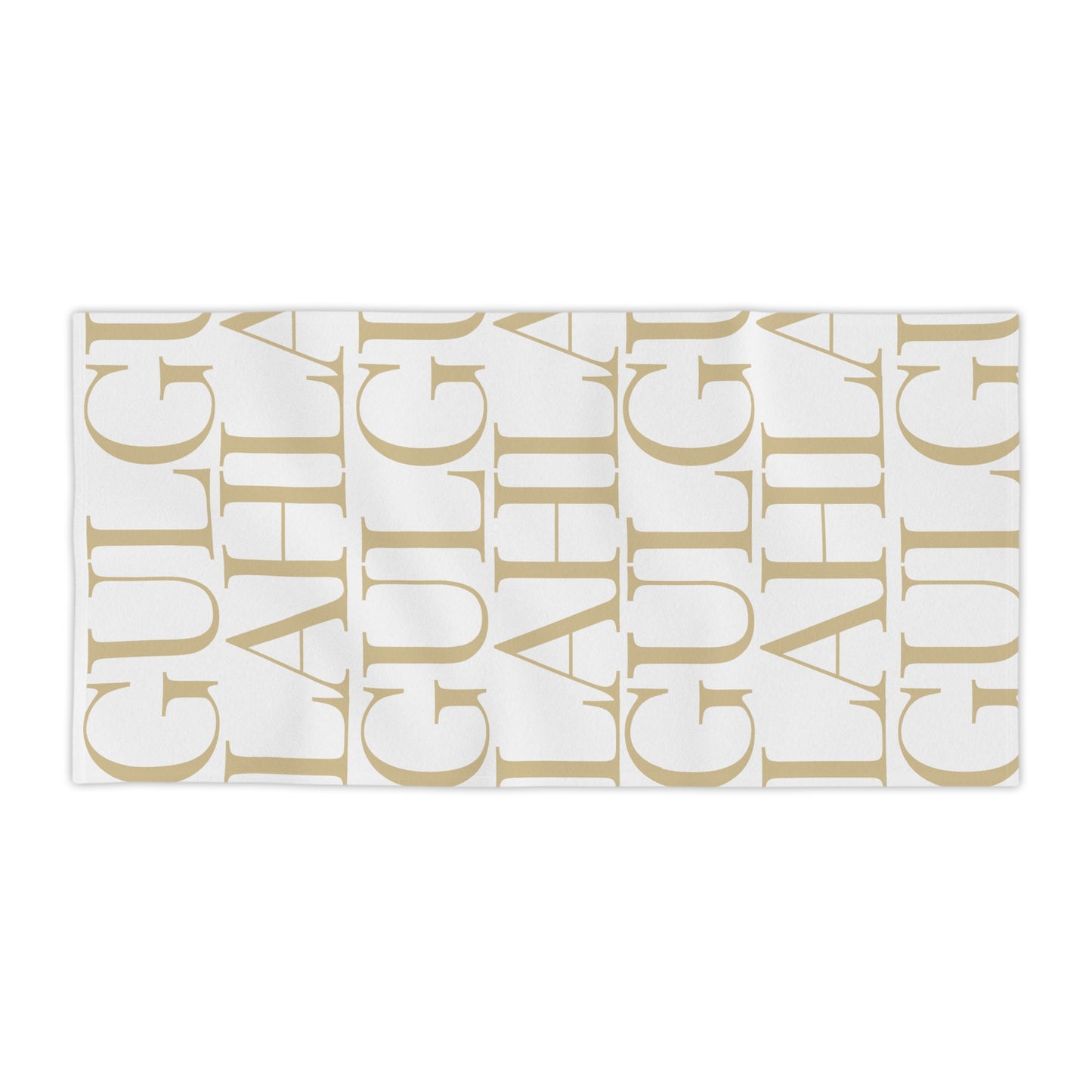 Gullah Composition Cream Beach Towel