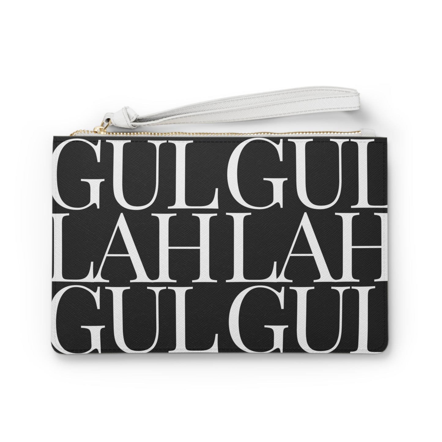 Gullah Composition Black Clutch Bag