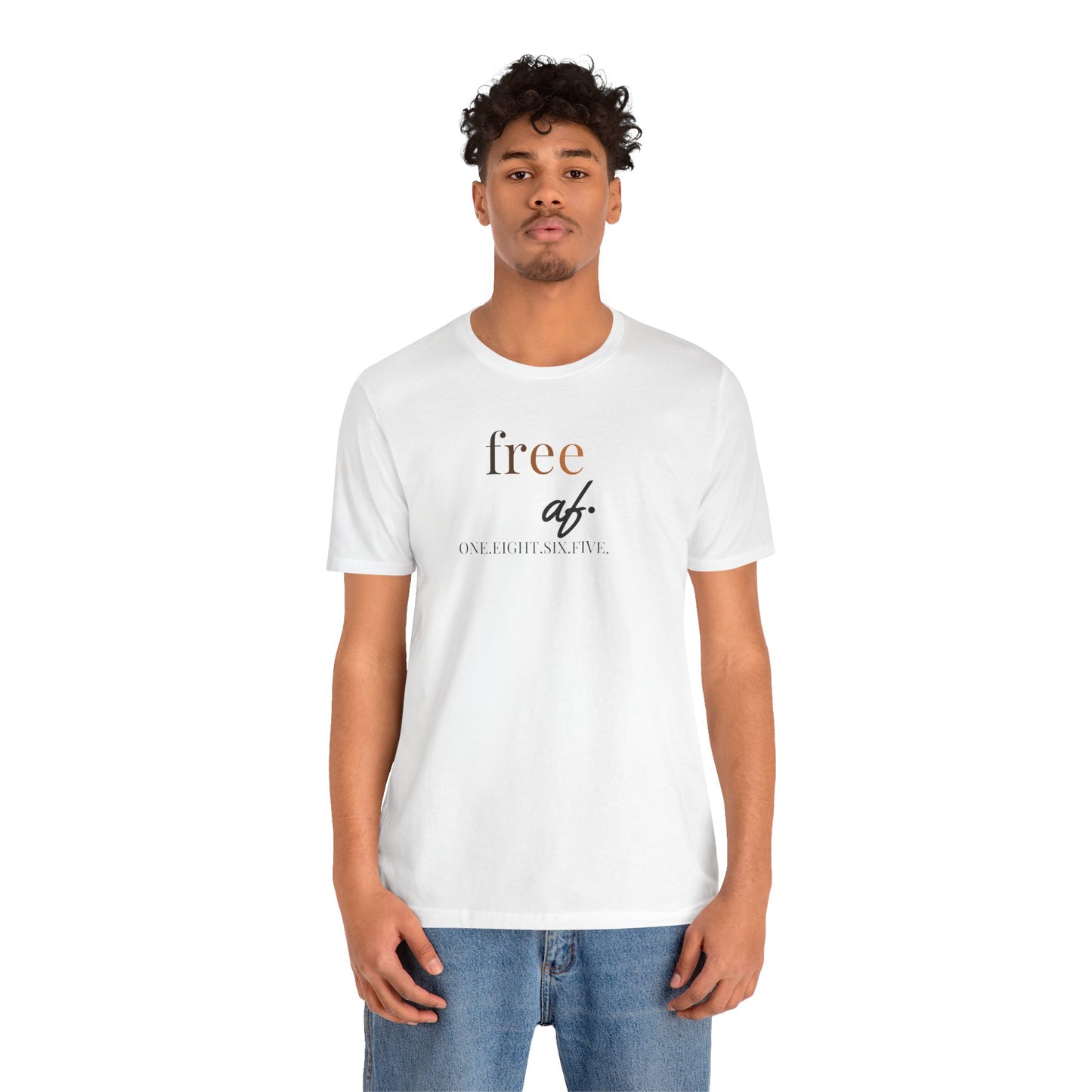 “free af.” Juneteenth Unisex Jersey Short Sleeve Tee