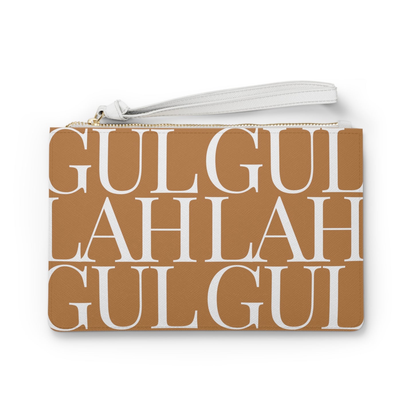 Gullah Composition Tan Clutch Bag