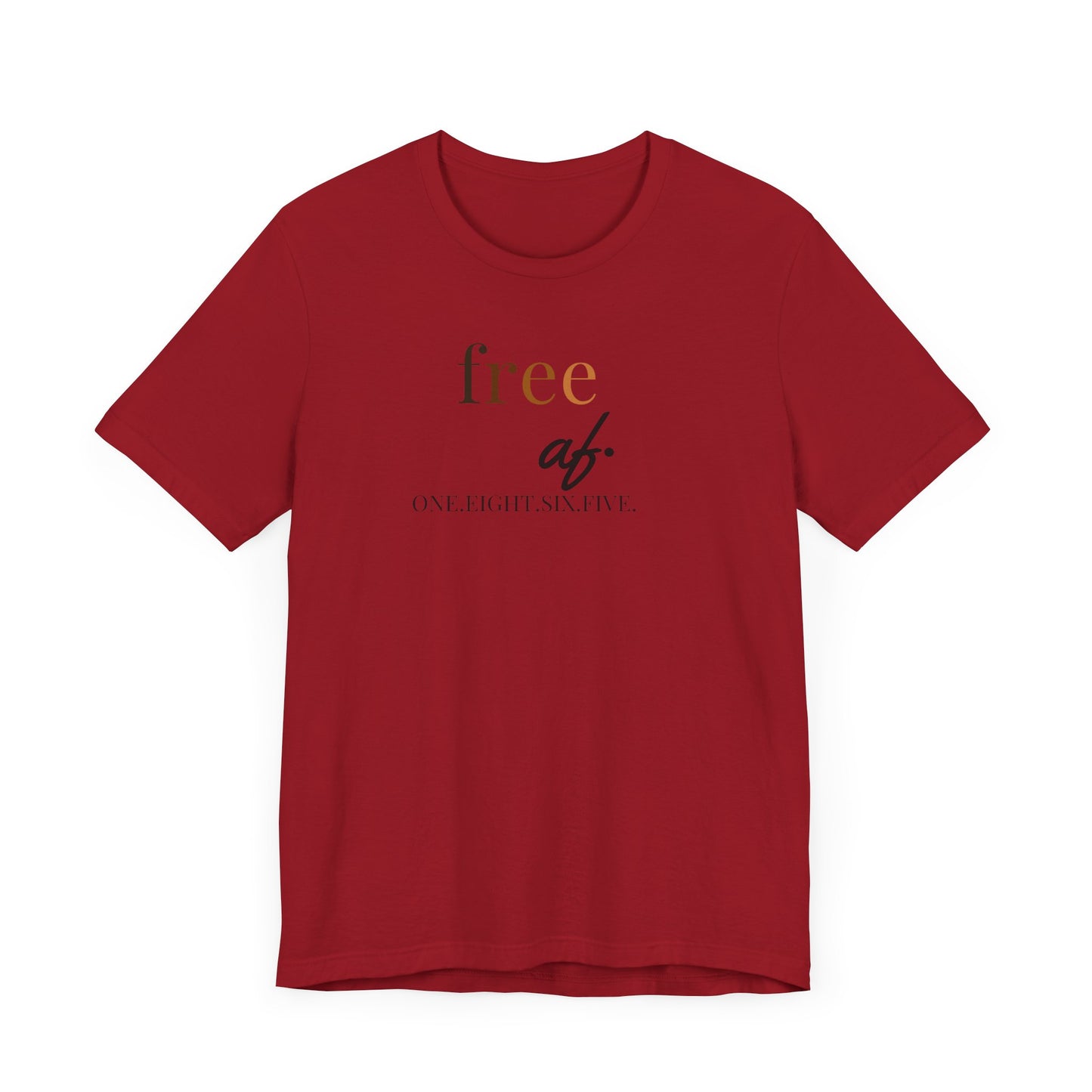 “free af.” Juneteenth Unisex Jersey Short Sleeve Tee