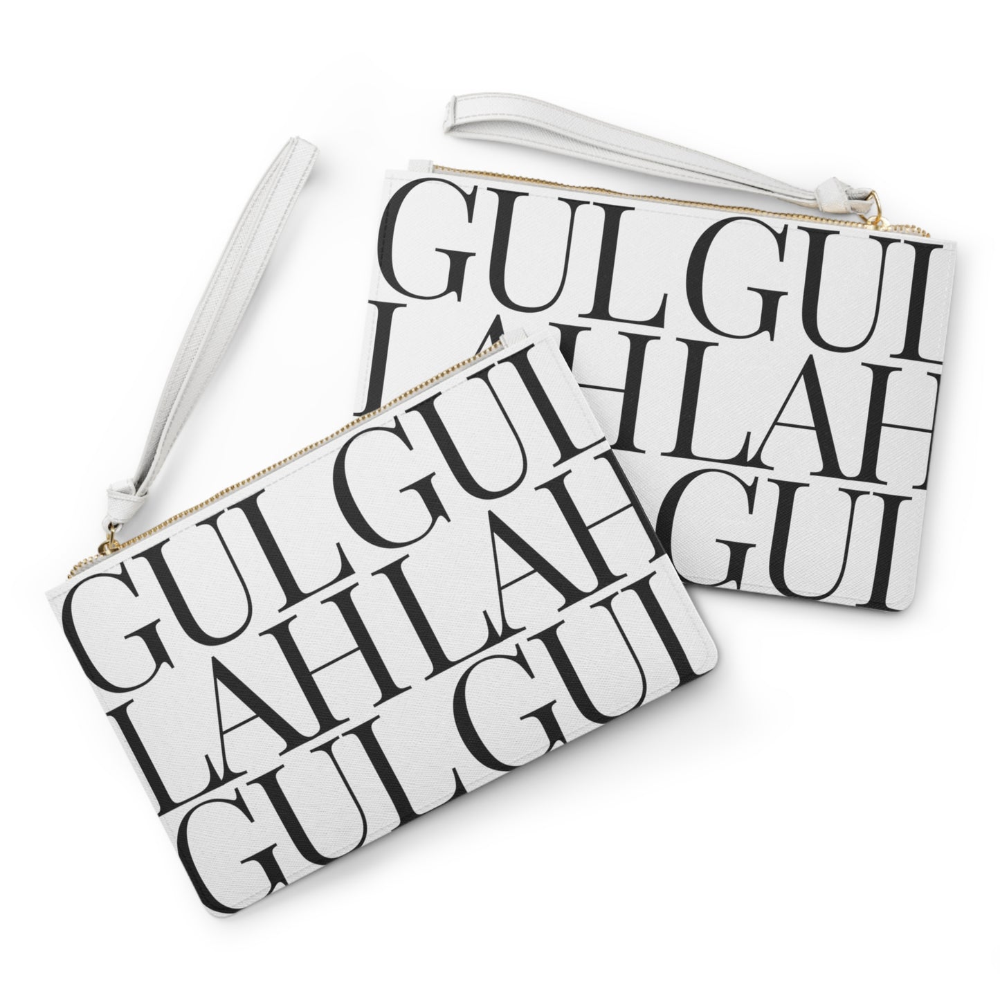 Gullah Composition Bold White Clutch Bag