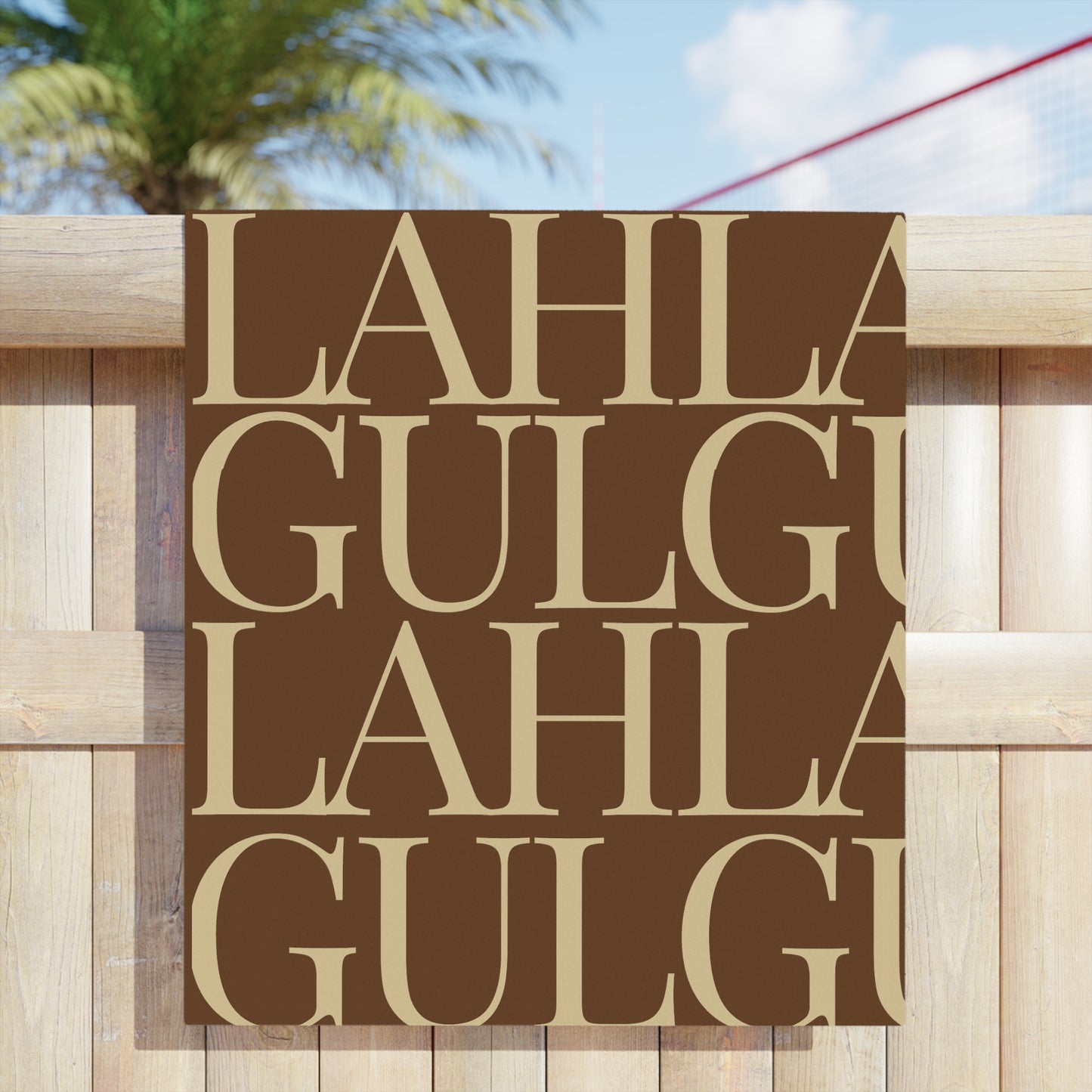 Gullah Composition Chocolate Beach Towel