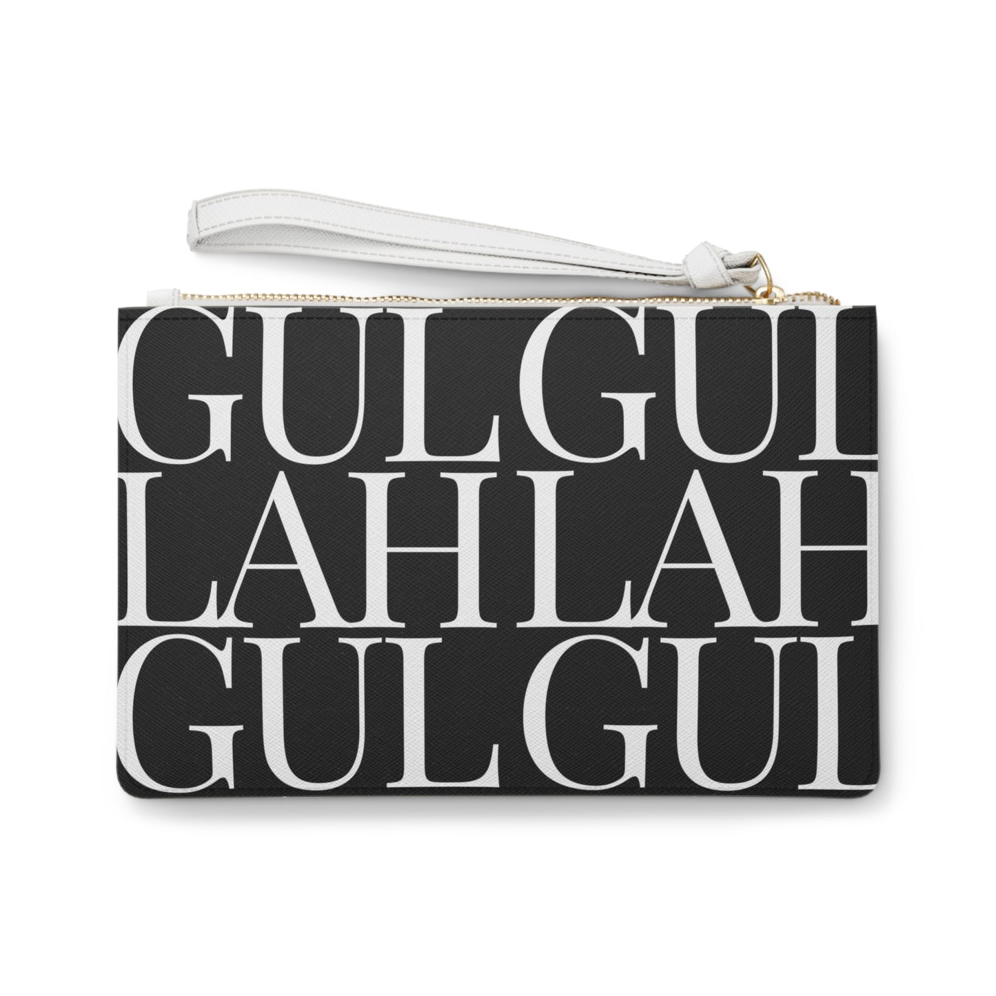 Gullah Composition Black Clutch Bag