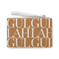 Gullah Composition Tan Clutch Bag