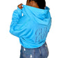 GTNT “Sonny Blue” Cropped Zip Hoodie