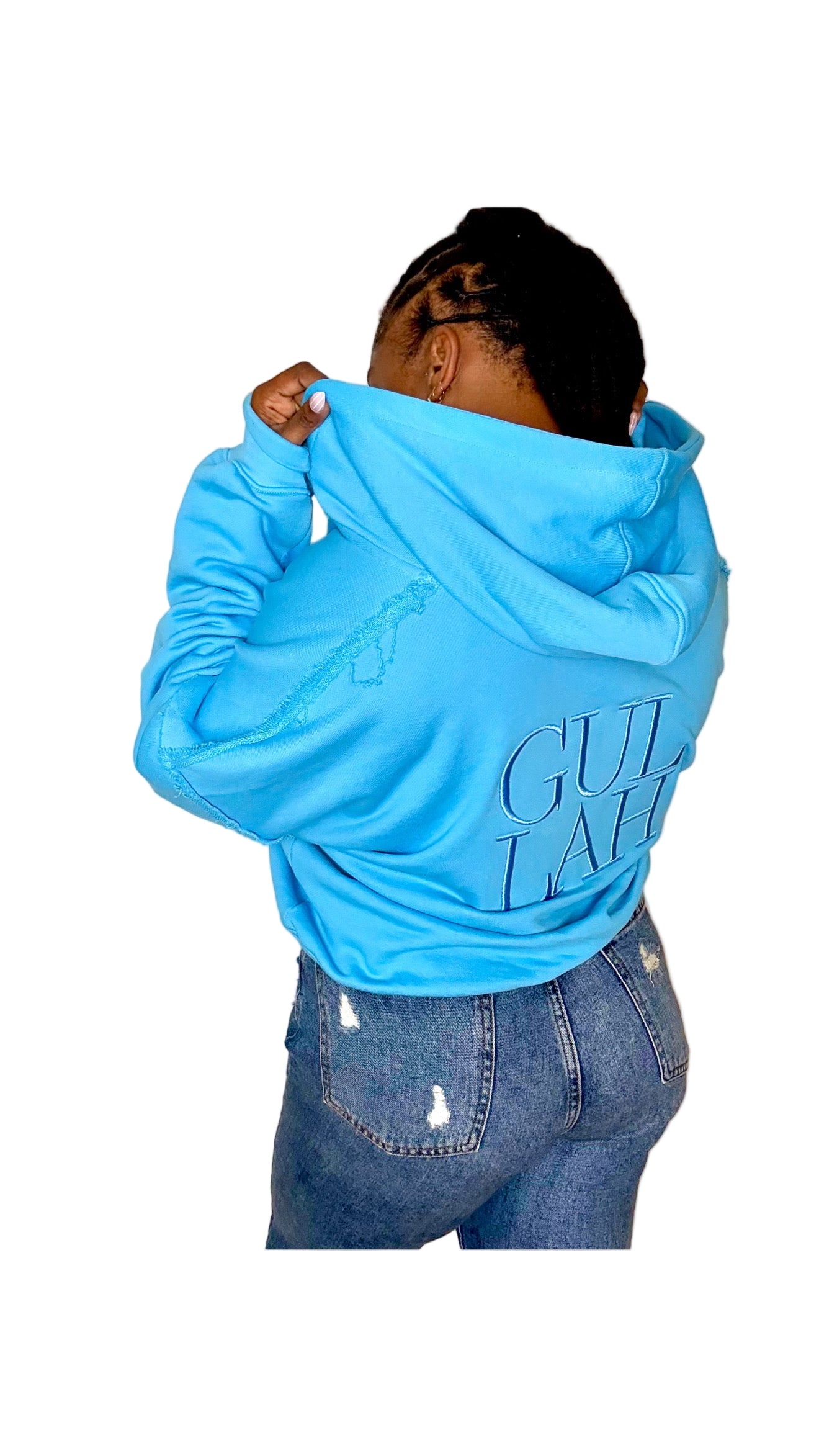 GTNT “Sonny Blue” Cropped Zip Hoodie